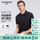 SHANSHAN杉杉短袖t恤男夏裝新款POLO衫彈力商務(wù)休閑純色中青年爸爸爸爸裝 黑色 3XL /190【建議180-210斤】