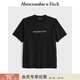 Abercrombie & Fitch男裝25秋季美式百搭經(jīng)典LOGO棉質(zhì)套頭圓領(lǐng)短袖T恤上衣175-5130 黑色 M (180/100A)