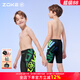 洲克（ZOKE）兒童泳褲男童五分及膝游泳褲兒童男專(zhuān)業(yè)訓練速干游泳衣男孩泳褲 可拍大一碼 123626881A 165 建議高160-170cm重90-105斤