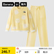 蕉內（Bananain）絨絨520H睡衣男女士保暖可外穿家居服紅色本命年套裝秋冬季新款 【女士圓領(lǐng)】大熊貓-奶黃 M