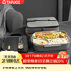 泰福高（TAFUCO）飯盒304不銹鋼五格餐盤(pán)防燙學(xué)生便當盒配餐具保溫袋2.4LT5218棕色