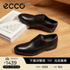 愛(ài)步（ECCO）德比鞋 牛皮輕奢商務(wù)正裝皮鞋男 墨本621634 黑色/磁石灰39