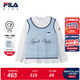 FILA斐樂(lè )兒童童裝長(cháng)袖2026年春季新款女小童休閑寬松套頭圓領(lǐng)上衣 標準白-WT 130