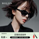 BOLON暴龍眼鏡小框復古太陽(yáng)鏡男女墨鏡防紫外線(xiàn)BL3096 C10-鏡片藍灰色/鏡框亮黑