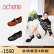 achette雅氏5T21 2025秋季新款休閑一字帶瑪麗珍舒適圓頭淺口女鞋 14-黑色 39