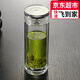 思寶玻璃杯山水知音男士雙層泡茶水杯商務水晶杯商場同款 2號-350ml【推薦容量】
