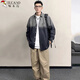 啄木鳥（TUCANO）牛仔襯衫男2026新款春秋季重工水洗漸變色時尚潮流長袖襯衣外套 黑色 XL 【推薦145-160斤】