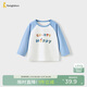童泰（TONGTAI）寶寶T恤春秋純棉嬰兒衣服兒童長(cháng)袖上衣男女童打底衫藍色110cm