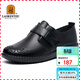 老人頭（LAORENTOU）單鞋女鞋舒適透氣頭層牛皮鞋圓頭通勤中年女?huà)寢屝?220217N 黑38