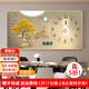 墨派餐廳裝飾畫(huà)帶鐘表萬(wàn)年歷電子鐘掛畫(huà)客廳家用時(shí)尚日歷表時(shí)鐘壁畫(huà) 9福祿呈祥 120*60cm晶瓷
