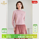 喬萬(wàn)尼針織衫上衣女綿羊毛半高領(lǐng)套頭衫ET4M963102 粉紅色 L