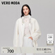 VEROMODA外套女新款寬松立領(lǐng)落肩毛絨拉鏈外套325309002 本白色 L