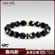 AWNL如意轉輪黑曜石手鏈男手串小眾輕奢時(shí)尚百搭飾品送男友生日禮物 【黑曜石補水】 M碼 推薦手圍15-16cm