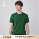 哈吉斯（HAZZYS）男裝 夏款上衣男【3A抗菌】運動(dòng)短袖T恤男ASTZE0BBE74 深綠色DG L （175/96A 48）