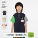 jnby by JNBY江南布衣童裝H型寬松短袖polo衫撞色T恤夏男女童兒童1P4112990 438/深墨藍 120 cm