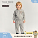 Teenie Weenie Kids小熊童裝25年秋冬男女寶索羅娜加絨衛衣褲套裝 花灰色 100 cm