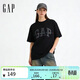 蓋璞（GAP）男女裝2026春季新款棉質(zhì)logo印花寬松短袖T恤百搭上衣868222