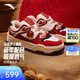 安踏好事發(fā)生|板鞋潮流百搭時(shí)尚情侶鞋26年新款運動(dòng)鞋休閑紅色板鞋 【芝士蛋糕】象牙白/馬踏紅/基礎黑 42 （男8.5碼）