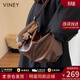 viney品牌單肩包包女包新款斜挎包大容量生日禮物送女友老婆 【咖啡色】高檔實(shí)用休閑腋下包 時(shí)尚輕奢百搭通勤托特包