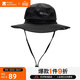 牧高笛（MOBIGARDEN）戶(hù)外防潑水防曬帽子遮陽(yáng)帽登山帽釣魚(yú)漁夫帽 NX20108003 鋼琴黑