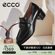 愛(ài)步（ECCO）樂(lè )福鞋女 商務(wù)優(yōu)雅淺口正裝單鞋粗跟高跟鞋女 型塑291903 黑色29190301001 37