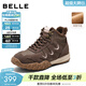 百麗（Belle）舒適運動(dòng)風(fēng)高幫鞋女新款商場(chǎng)同款厚底增高百搭休閑鞋E5W1DDD5 啡色-薄絨 38 (240mm)
