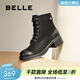 百麗（Belle）戶(hù)外時(shí)尚羊皮馬丁靴女商場(chǎng)同款舒適短靴3NW40DD5 黑色-單里 38 (240mm)
