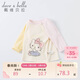 戴維貝拉（DAVE＆BELLA）Hello Kitty聯(lián)名女童T恤兒童上衣嬰兒寶寶童裝春秋裝