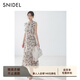SNIDEL連衣裙女26春夏新品優(yōu)雅荷葉邊小飛袖碎花茶歇SWFO261069 米色 M