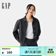 GAP女裝春季款廓形大口袋牛仔服外套常規工裝風(fēng)夾克727225 水洗黑 XL (175/92A)亞洲尺碼
