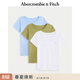 Abercrombie & Fitch經(jīng)典小麋鹿圖案美式棉質(zhì)3件組合裝短袖T恤上衣26春女裝139-5758 白色多色 S (165/88A)