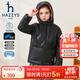 哈吉斯（HAZZYS）童裝男女童羽絨服冬新款紅品抑菌防靜電防風(fēng)保暖輕薄款羽絨服 鉆石黑 130