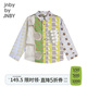 jnby by JNBY江南布衣童裝秋長(cháng)袖純棉襯衫音符圖案拼接男女童兒童1N8213320 489藍綠系組合 140 cm