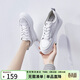 ZHR小白鞋女真牛皮厚底內增高女鞋輕潮百搭顯瘦顯高休閑鞋女舒適 AH153 小白鞋 白灰（網(wǎng)面款） 35