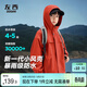 左西童裝兒童沖鋒外套2026新款春裝男童軟殼防風(fēng)防水上衣 紅色 150