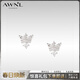 AWNL小女王皇冠耳釘小眾輕奢時(shí)尚耳飾925銀送女友生日禮物 銀色耳釘