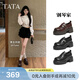 他她（TATA）鋼琴家樂(lè )福鞋女厚底英倫風(fēng)小皮鞋單鞋加絨牛津鞋CHY08AM6 深棕 37