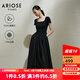 艾諾絲雅詩(shī)【商場(chǎng)同款】夏季新品萊賽爾中長(cháng)款連衣裙收腰小黑裙40439097 黑色 L