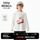 little MO&Co.5A抑菌純棉 little moco童裝26春新款男女童原創(chuàng  )兔子印花長(cháng)袖t恤 本白色 抑菌 160 160/76