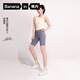 蕉內涼皮306 Cool女士瑜伽短褲涼感速干戶(hù)外運動(dòng)騎行緊身褲夏季新款 【趙露思同款】藍石灰 L