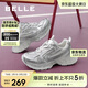 百麗銀色質(zhì)感小果凍老爹鞋女秋透氣網(wǎng)面運動(dòng)鞋B2049CM4 銀色 38