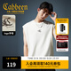 卡賓（CABBEEN）【肩位拼接】男裝 火焰logo背心夏季新款美式無(wú)袖t上衣潮牌帥 杏色15 XL /180/52