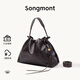 Songmont山下有松百納托特包大容量垃圾袋通勤流浪包【生日禮物】 黑檀色+煩盡牌包掛中號 現貨