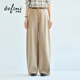 伊芙麗蔣欣同款【爆款彎刀神褲】伊芙麗褲子女顯瘦休閑褲2026年春延續 卡其色 M