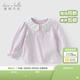 戴維貝拉（DAVE＆BELLA）女童t恤長(cháng)袖兒童上衣女寶寶衣服童裝小童打底衫春裝新款小童服飾 淺紫色 110 cm（建議身高100-110cm）