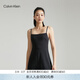 Calvin Klein運動(dòng)【速干】夏季女士戶(hù)外休閑瑜伽ck性感運動(dòng)網(wǎng)球裙吊帶連衣裙 001-太空黑 M