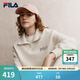 斐樂(lè )FILA半開(kāi)襟男女同款衛衣秋季新款情侶華夫格寬松休閑翻領(lǐng)女上衣 蒸汽白-IV S 165/88A/S