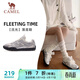 駱駝（CAMEL）流光薄底鞋復古休閑德訓運動(dòng)女鞋子 K25B09L7006 銀/象牙白 37