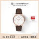 EMPORIO ARMANI阿瑪尼手表男士簡(jiǎn)約商務(wù)系列 皮帶休閑石英表生日送男友AR11572