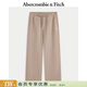 Abercrombie & Fitch【經(jīng)典直筒】經(jīng)典小麋鹿圖案美式抓絨衛褲25秋冬女裝147-5165 咖色 XS (160/66A) 偏大偏長(cháng)，建議小一碼